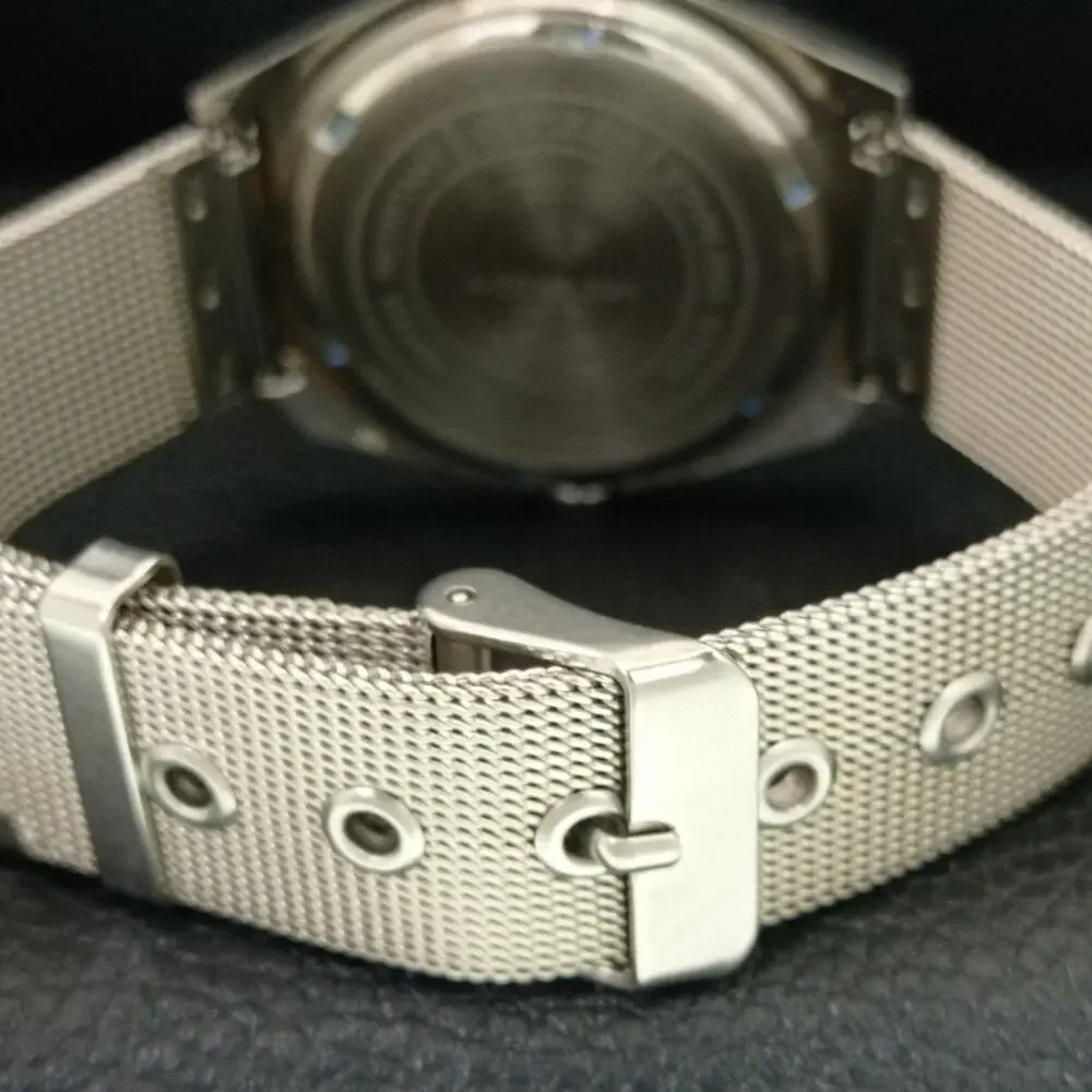 Vintage 1984 Citizen Manual Wound Mens Silver Watch W/Date & Silver accents